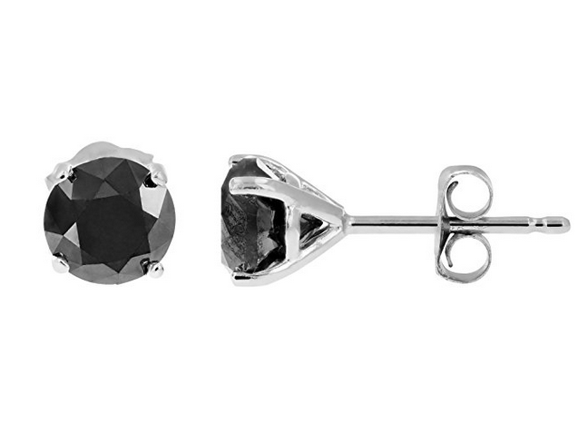 Black Diamond Stud Earrings | Victoria Fredericks Jewelry Box