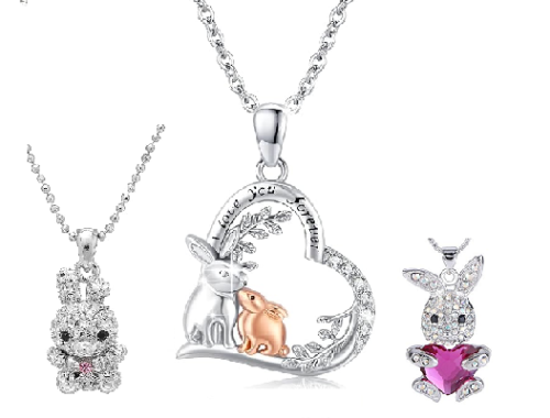 bunny necklaces